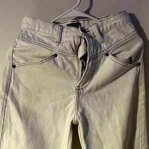 White denim jeans